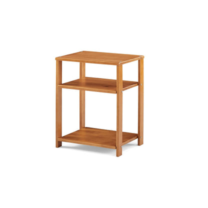 Nooz Mesa de Noche Utility, Buró Mesita de Noche de Madera Laminada, Auxiliar de Almacenamiento, Espacio Organizador y Almacenamiento, Café