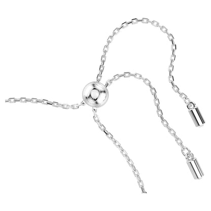 Swarovski Pulsera ariana grande x, perla de cristal, talla redonda, blanca, baño de rodio