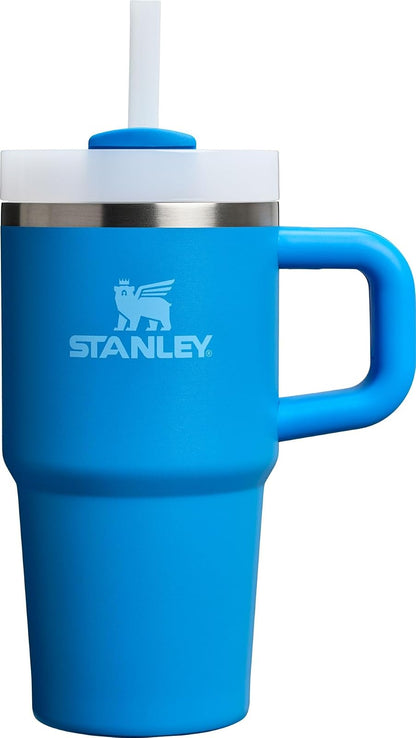 Stanley Quencher H2.0 Vaso con Asa y Popote, Tapa FlowState - 591.47 mililitros - Azul