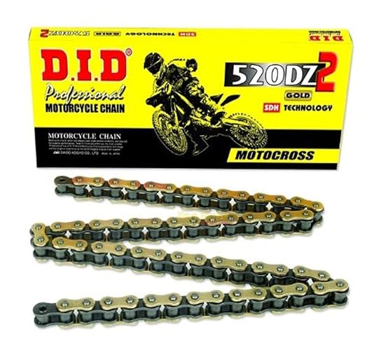 D.I.D Cadena 520DZ-122 DZ2 Dorada 122 Eslabones Con Eslabón de Conexión