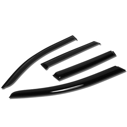 DNA Motoring Deflector de Lluvia, Ahumado Oscuro, WVS-T2-0094, Paquete de 4