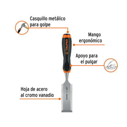 Truper FT-1-1/2, Formón, 1 1/2"