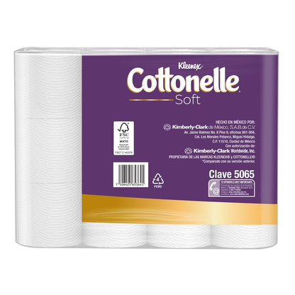 Kleenex Cottonelle Soft, Papel Higiénico, Paquete con 24 Rollos de 200 Hojas Dobles C/U
