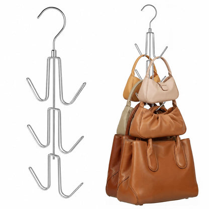 ZEDODIER Organizador para Colgar Bolsos para clóset, 2 Unidades de Soporte para Bolsas Colgantes, manteniendo los Bolsos visibles y en Buenas Condiciones, Gancho de Almacenamiento de Metal para Bolso