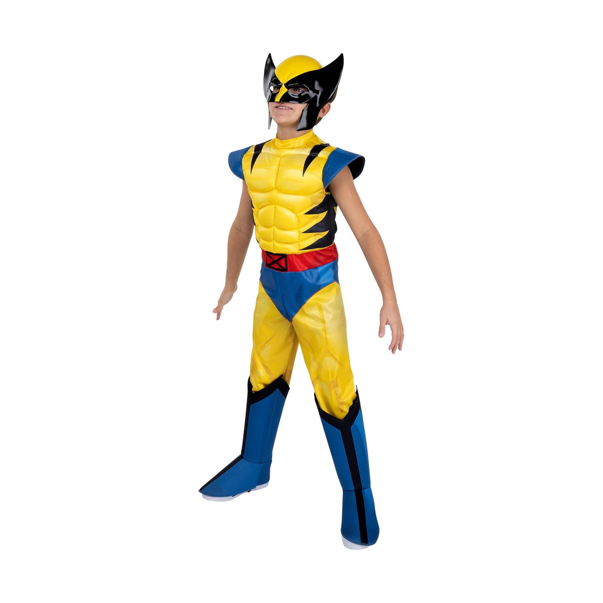 MARVEL Wolverine Official Youth Halloween Costume - Premium Quality Padded Jumpsuit with Plastic Mask