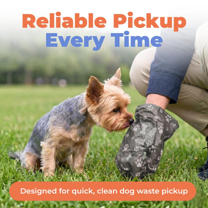 Best Pet Supplies Bolsas para excrementos de perro, resistentes a desgarros, con tecnología de plástico de vida controlada d2w, paquete de 150, gris (GR-150T)
