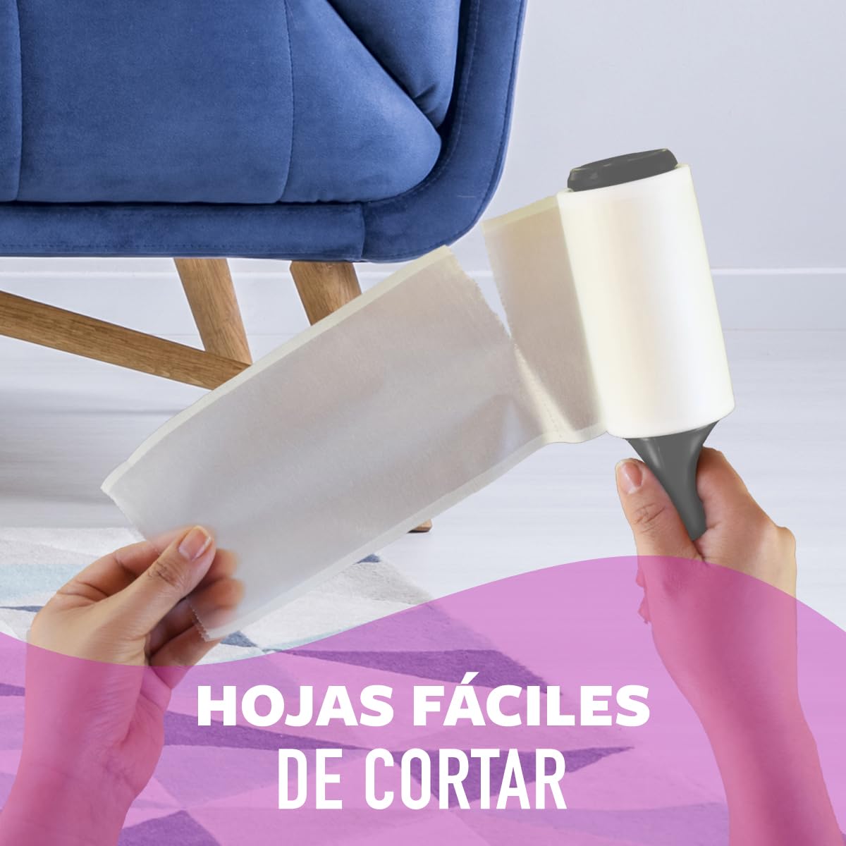 Scotch-Brite 3M Rodillo Quita Pelusa Multisuperficie 1 Pieza con 48 Hojas | Elimina pelos y pelusas, 50% más adhesivo, Ideal para ropa y muebles, Mango ergonómico, Fácil de usar