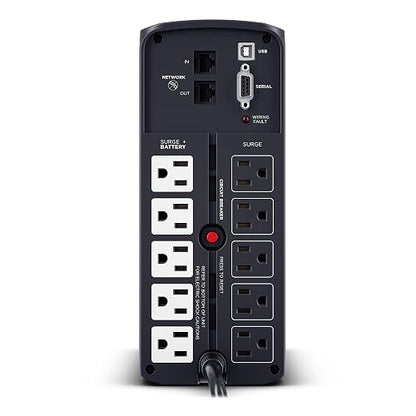 CyberPower CP1000PFCLCD PFC Sinewave UPS 1000VA 600W PFC Compatible Mini-Tower
