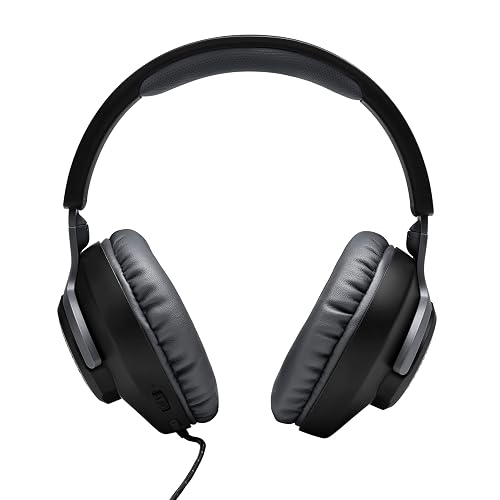JBL Audífonos Gamer Over Ear Quantum 100 con Micrófono Extraíble | Mantente en el centro del juego con la firma JBL QuantumSOund, juega aún más tiempo con comodidad de espuma viscoelástica