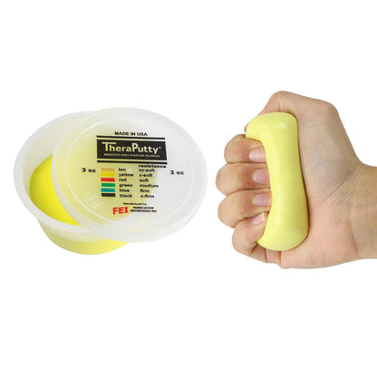 CanDo Theraputty Masilla Terapéutica Antimicrobiana para Manos - 3 oz - Amarillo