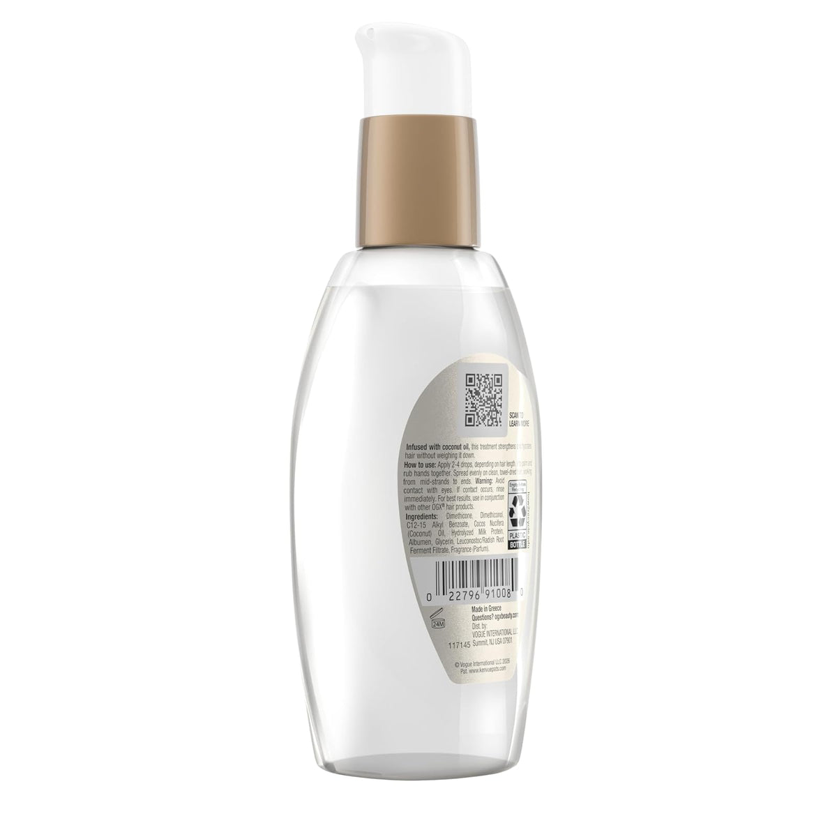 OGX, Serum Capilar Nutritivo de Leche de Coco, 118 ml