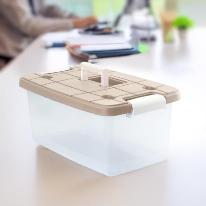 Guateplast Cajas Click Nova 16 Litros (Set de 3) | Apilables, resistentes, cierre seguro, plástico duradero, agarradores