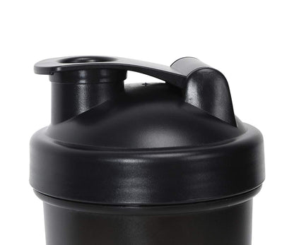 PUMA Botella Shaker, Termo Deportivo con Mezclador de Metal para Proteínas Boquilla Mediana Antiderrame con Área Rugosa para mejor Agarre Color Negro con Secciones Transparentes