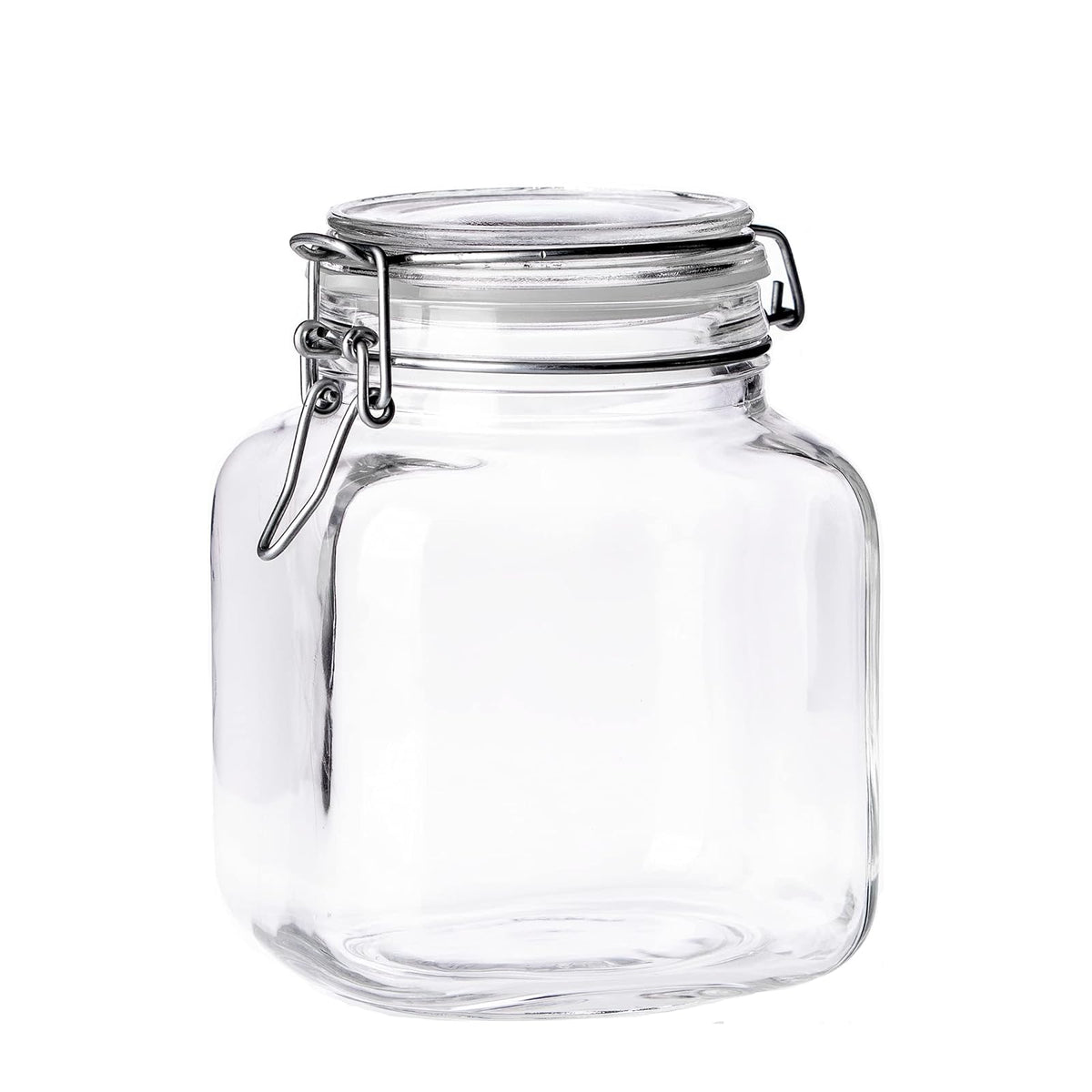 Borgonovo Primizie - Contenedor De Vidrio De 1700 Ml. Cristalería Italiana con Tapa Hermética Recipiente de Almacenamiento Alimentos Para Especias