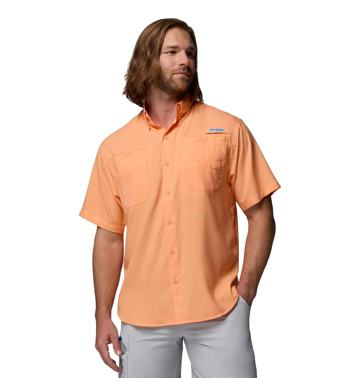 Columbia PFG Tamiami II Camisa de Pesca Manga Corta para Hombre - XL - Bright Nectar