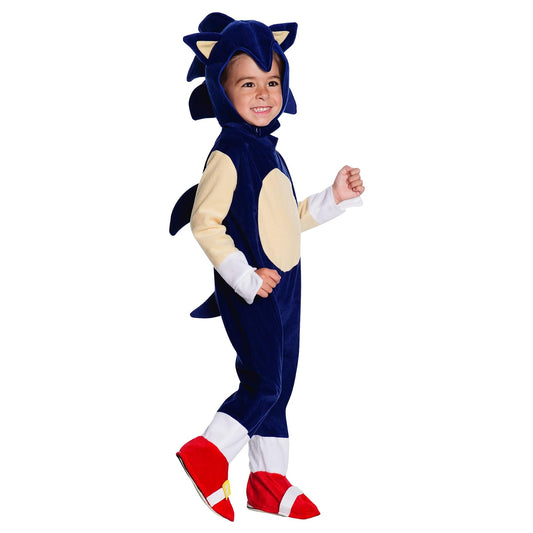 Rubie'S Sonic The Hedgehog Romper Jumpsuit with Shoe Covers and Headpiece Disfraz para bebés y niños pequeños bebés niños