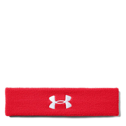 Banda para Entrenamiento Performance Headband para hombre Under Armour 1276990-001 - Una Talla - Rojo (600) - Blanco - Diadema de Rendimiento