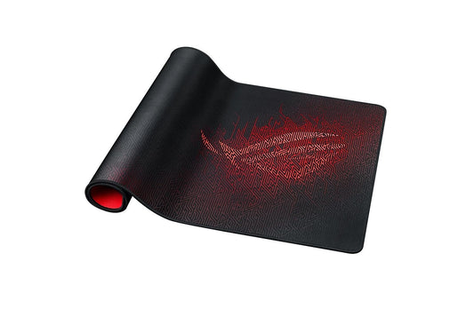 ASUS ROG Sheath Mousepad 900x440mm Antiderrapante Negro Rojo para PC Gamer | Superficie de tela para deslizamiento preciso, base de goma antideslizante, bordes cosidos anti-desgaste, 900x440x3mm, ROG