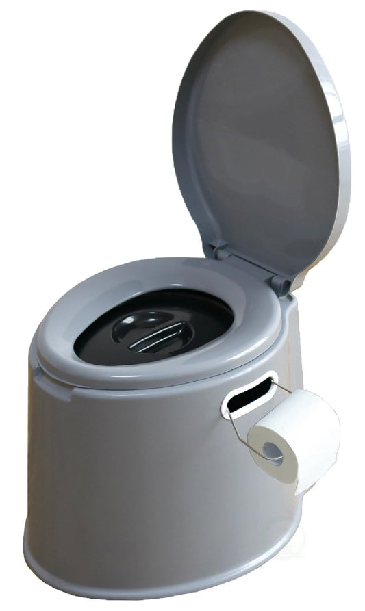 Playberg Inodoro Portátil de Viaje | Para camping y senderismo, ligero, fácil de transportar, con soporte de papel higiénico