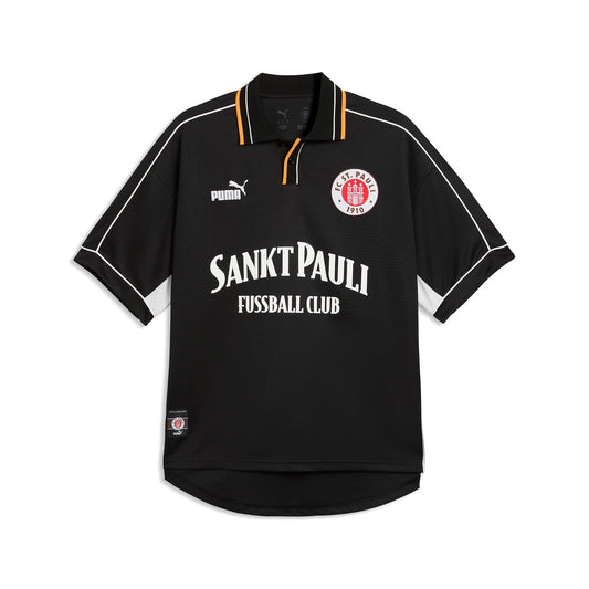 Puma FC St. Pauli Retro Jersey para Hombre, Puma Negro-Puma Blanco