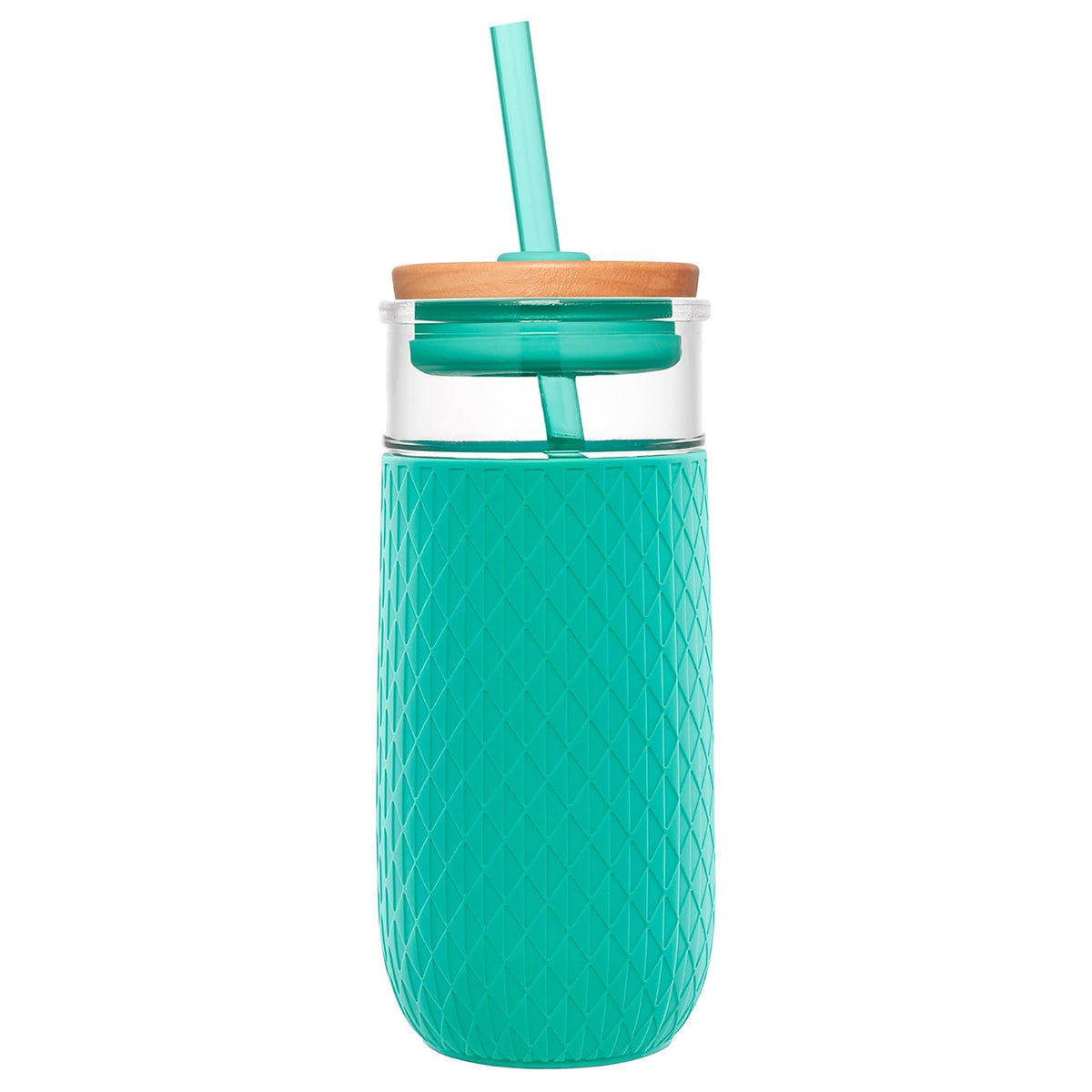 Ello Devon Vaso de Vidrio con popote, 591 ml