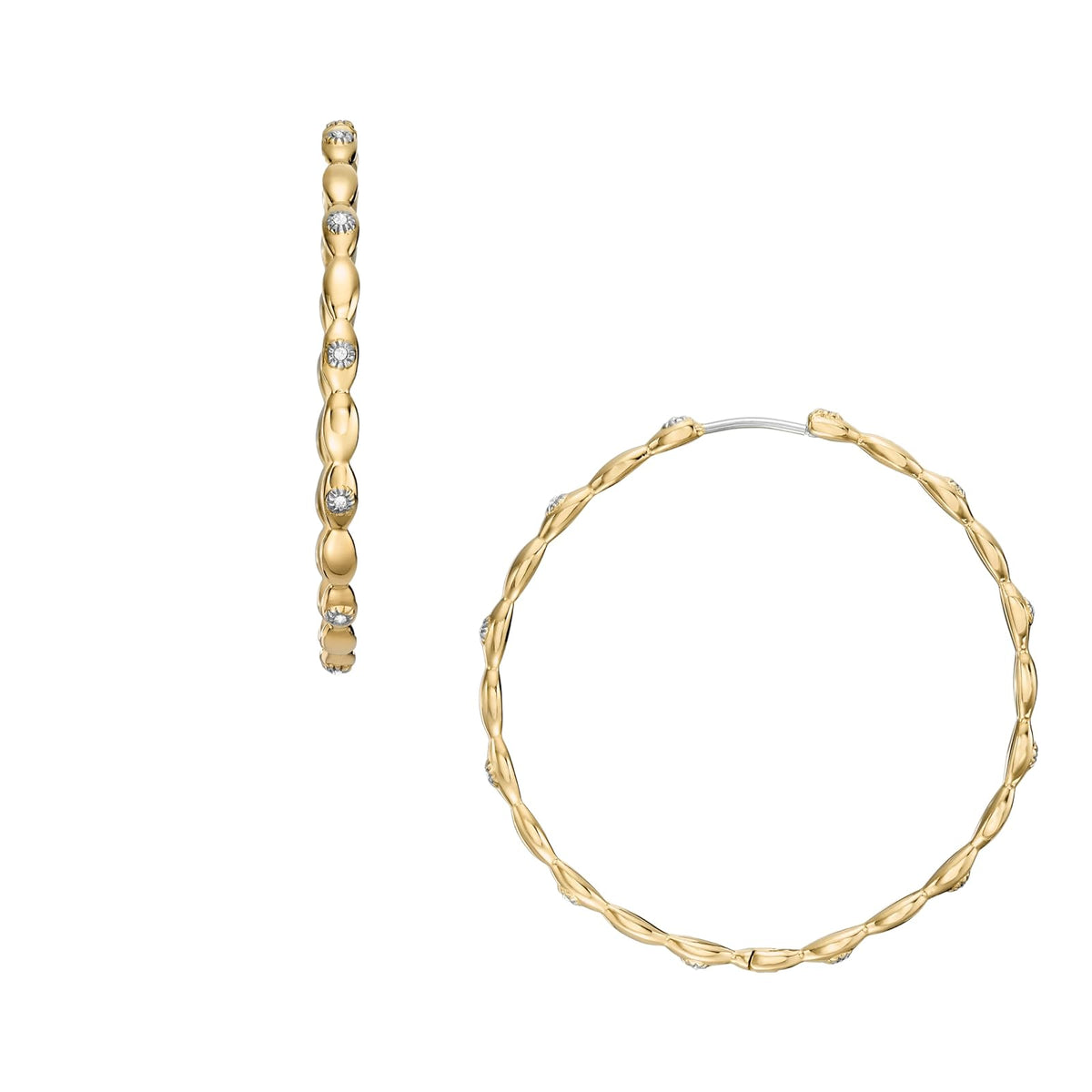 Fossil Aretes jf04817710 sutton de acero inoxidable en color dorado para dama