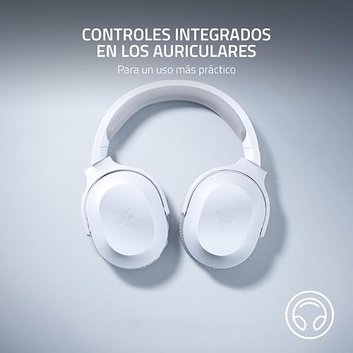 Razer Barracuda X Auriculares Gaming & Móviles Inalámbricos (PC, PlayStation, Switch, Android, iOS): 2.4GHz Inalámbrico + Bluetooth - Ligero - Drivers de 40mm - Micrófono Desmontable - Blanco Mercurio