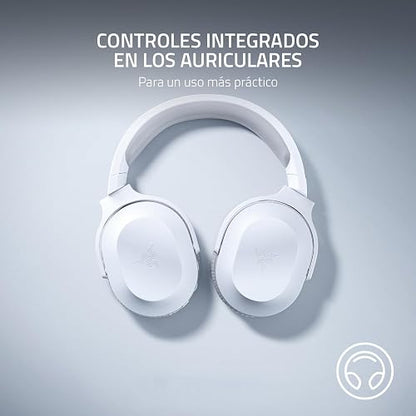 Razer Barracuda X Auriculares Gaming & Móviles Inalámbricos (PC, PlayStation, Switch, Android, iOS): 2.4GHz Inalámbrico + Bluetooth - Ligero - Drivers de 40mm - Micrófono Desmontable - Blanco Mercurio