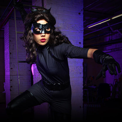 Secret Wishes - Catwoman para adultos de Batman Dark Knight Rises, color negro, tamaño mediano