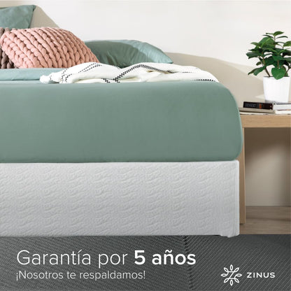 Zinus Armita | Base de Cama Matrimonial con Funda Minimalista | Acero Resistente | Garantía de 5 años