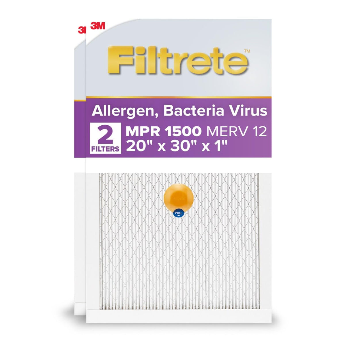 Filtrete Filtro de aire SMART para horno de CA de 20 x 30 x 1, MERV 12, MPR 1500, vida útil del filtro de pista con sensor habilitado para Bluetooth, certificado para asma y alergias, paquete de 2 - 20x30x1 - Filtro inteligente