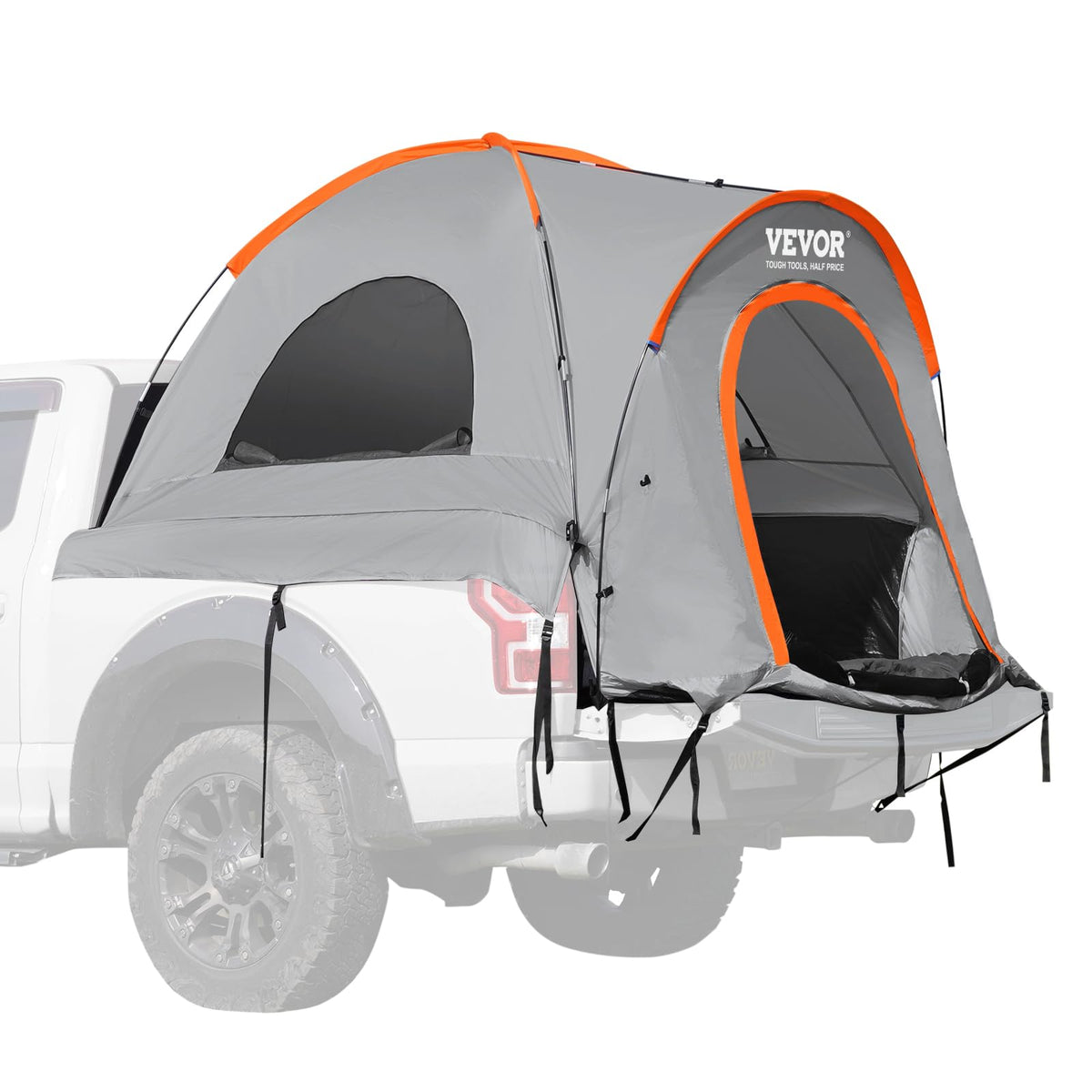 VEVOR Truck Bed Tent, SUV/Truck Tent with Carry Bag, Waterproof PU2000mm Double Layer Truck Tent for Camping, Pickup Tent Accommodate 2-3 Person, SUV Tent Accommodate 6-8 Person, - 5.50 x 6.00 pies - Normal