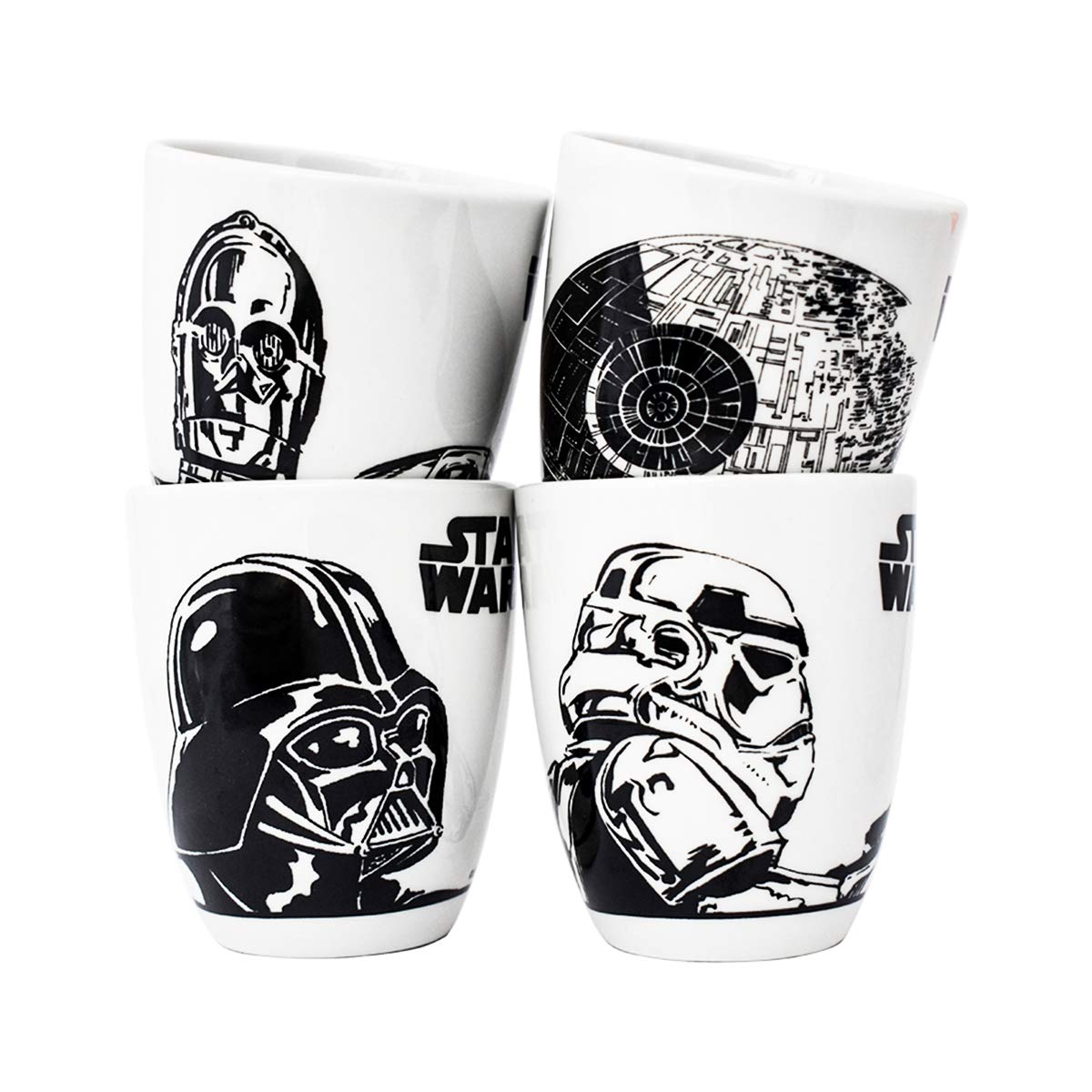 Fun Kids 2415-3089 Juego de Vajilla Disney Star Wars de Porcelana para 4 Personas 12 Piezas Blanca