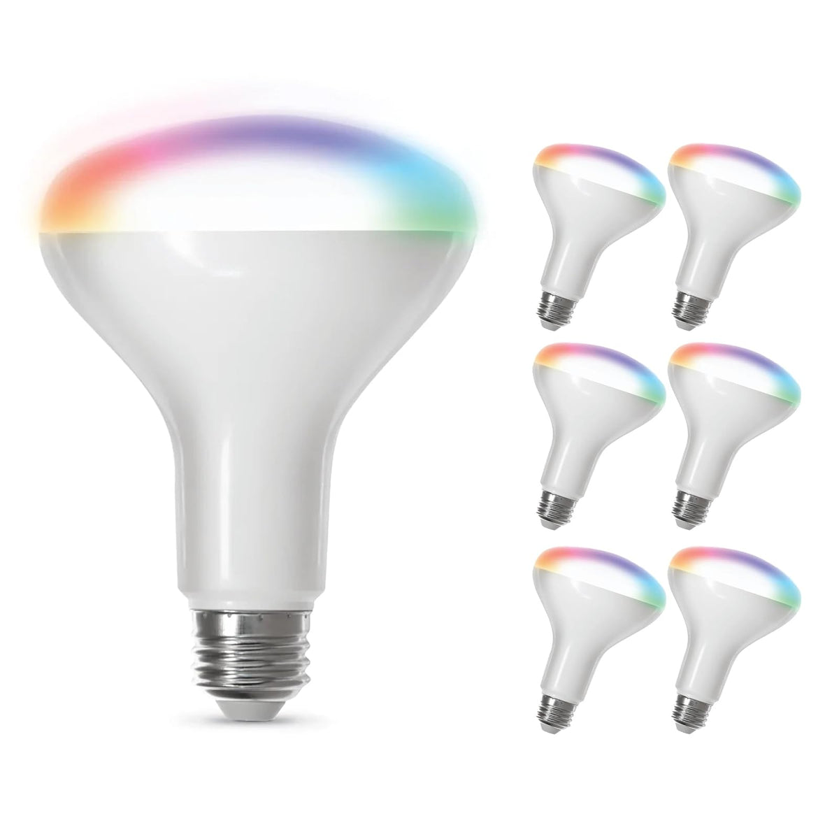 Feit Electric BR30 - Bombillas LED inteligentes, equivalente a 65 W, regulables, cambio de color, blanco sintonizable, 650 lúmenes, Wi-Fi de 2.4 GHz, iluminación de pista habilitada para Alexa/Google