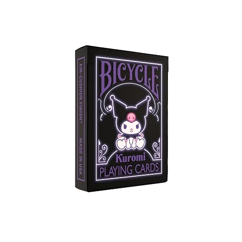 Naipes Kuromi Sanrio para Bicicleta, Negro, Rosa y Morado, 1 baraja