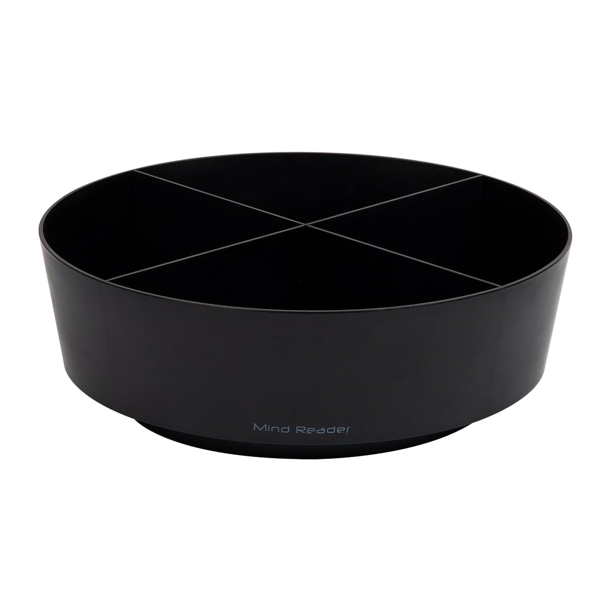 Betesh Mind Reader Snack Carousel, Countertop Organizer, Snack Tray, Condiment Holder, Breakroom, Kitchen, 12" L x 12" W x 4" H, Black