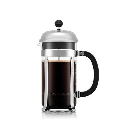 Bodum Chambord French Press Coffee Maker, 1 Liter, 34 Ounce, Chrome