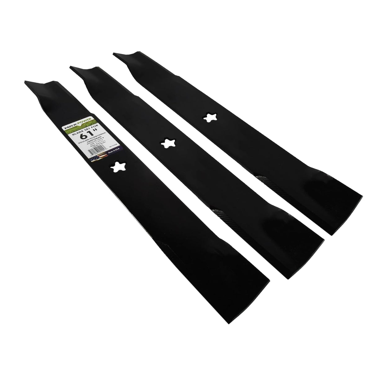 MaxPower 561746 3-Blade Set for 61 Inch Cut Poulan/Husqvarna/Craftsman Replaces 539-113312