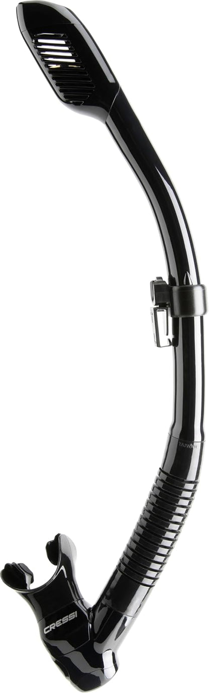 Cressi Supernova Dry Esnórquel Seco para Buceo y Snorkel - Secar - Negro - Negro