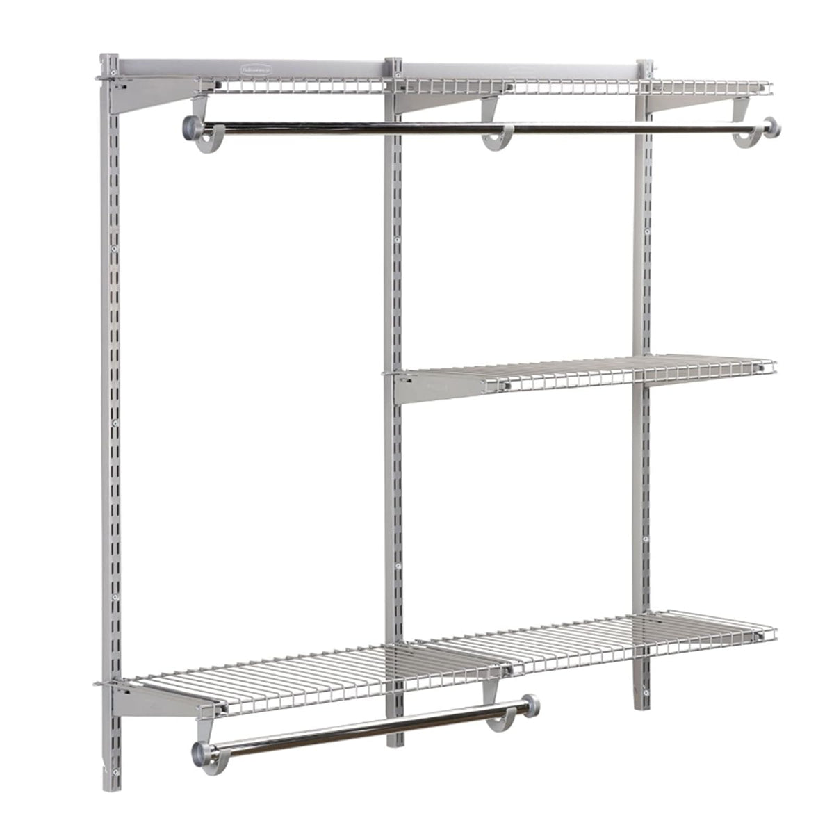 Rubbermaid Configurations - Kit de clóset Personalizado, estantería de Alambre de Metal Ajustable, Acabado de Titanio, Sistema de organización expandible, Hardware Incluido, para clóset del hogar,
