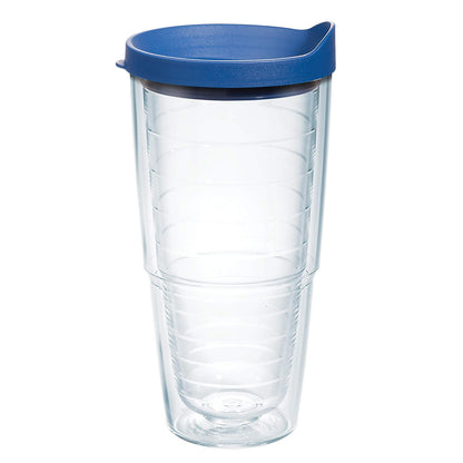 Tervis Juego de 4 Vasos Térmicos 473 ml Transparentes - azul (Blue Lid) - 24 onzas