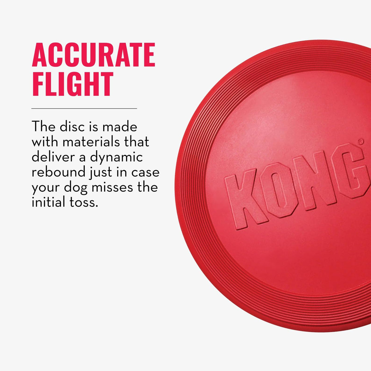 Kong Flyer Disco Volador para Perro, pequeño, Rojo