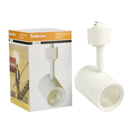 Tecnolite - Lámpara Spot de Riel LED Dirigible 7.5 W, Luz Suave Cálida, LED integrado