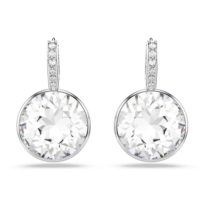 Swarovski Millenia Kollektion Tropfenohrringe, Rundschliff, Weiß, Rhodiniert