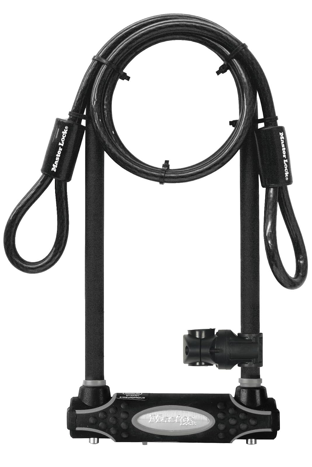 Master Lock Bloqueo en U Resistente con Cable de Extremo para Exteriores