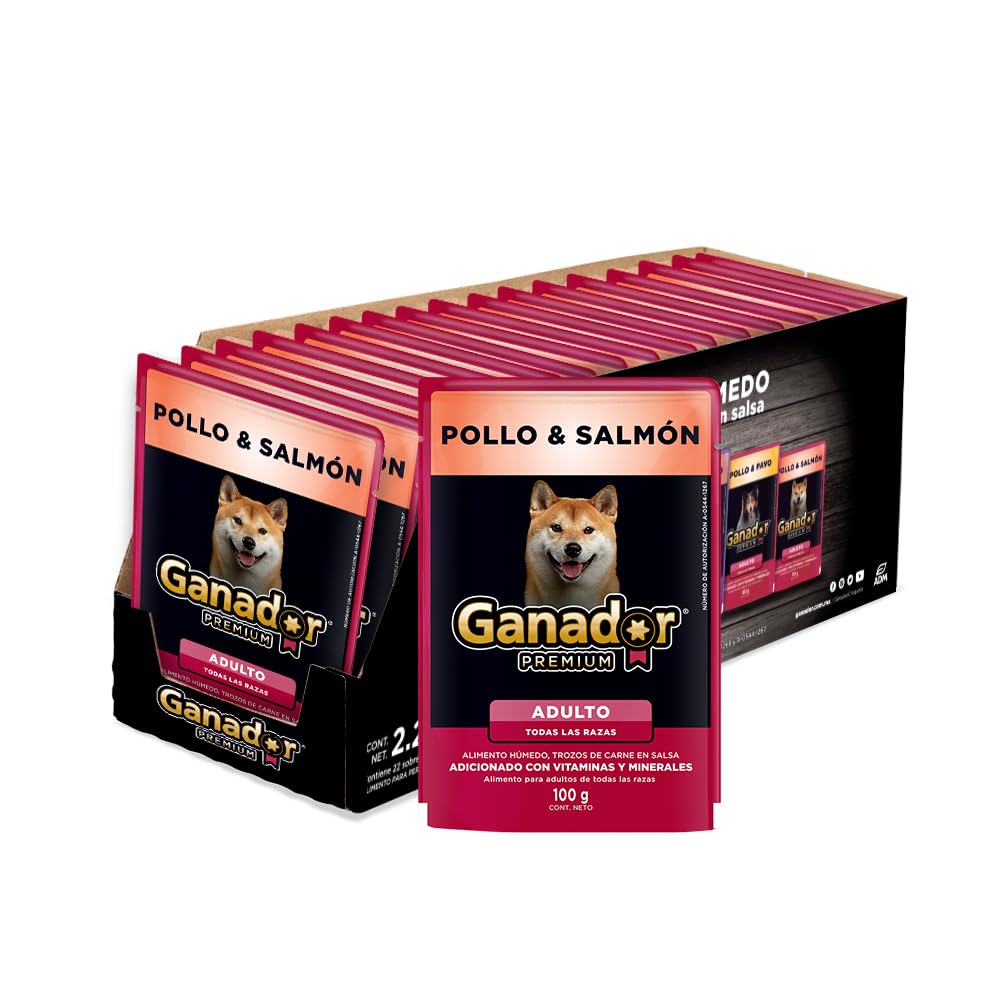 Alimento humedo para Perro Ganador Premium Pollo & Salmon