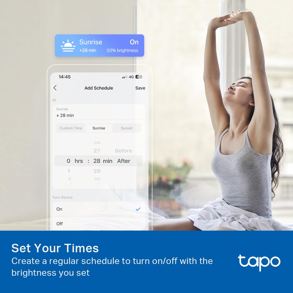 Tapo TP-Link - Bombillas inteligentes de 800 lúmenes (equivalente a 60 W), 2700 K blanco cálido suave, regulable, compatible con Alexa y Google Home, no requiere concentrador, A19 E26, L510E (paquete