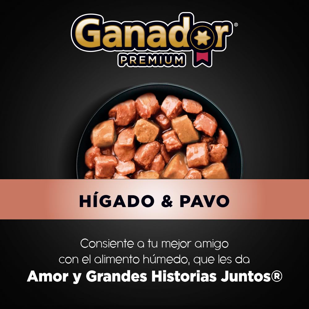 Alimento Humedo para Perro Ganador Premium Cachorro Higado & Pavo