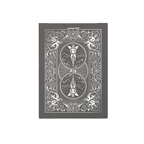 Cartas de Juego de Metal Negro y Plateado para Bicicleta, Cubierta de Metal de Alta Calidad, tamaño de póquer clásico, diseño de Lujo Coleccionable, Ideal para la Noche de Juego, Regalo y Relleno de