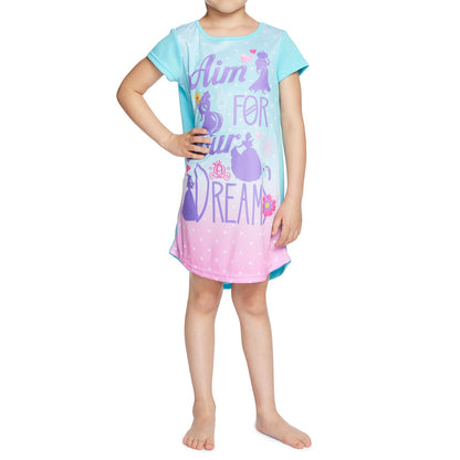 Disney Girls’ Big Princess Nightgowns, Pack of 3